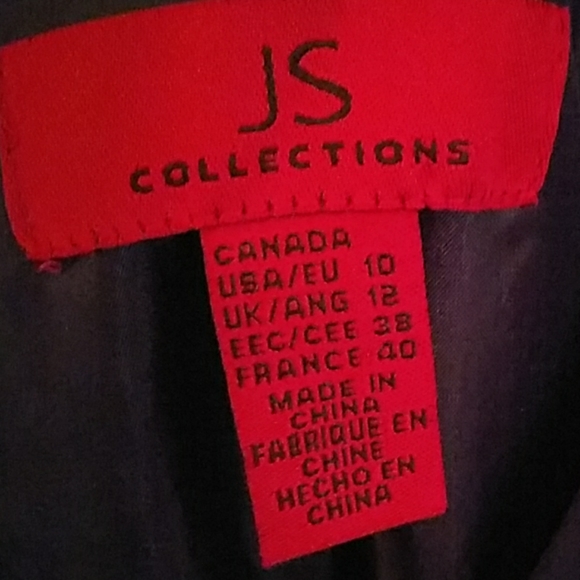 JS Collections Navy Chiffon Dress - Picture 5 of 6